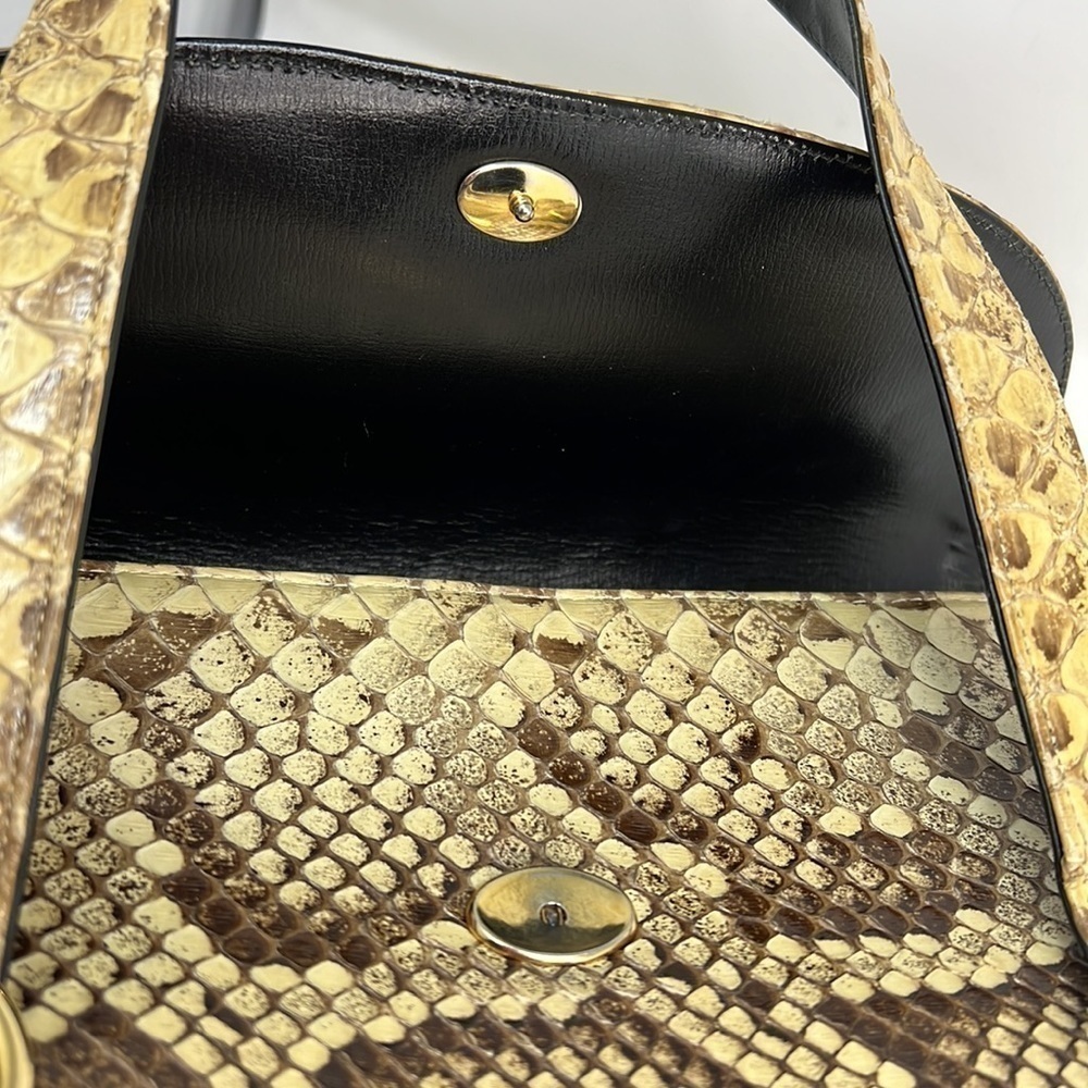 Vintage Bellestone Python Snakeskin Double Handle… - image 10